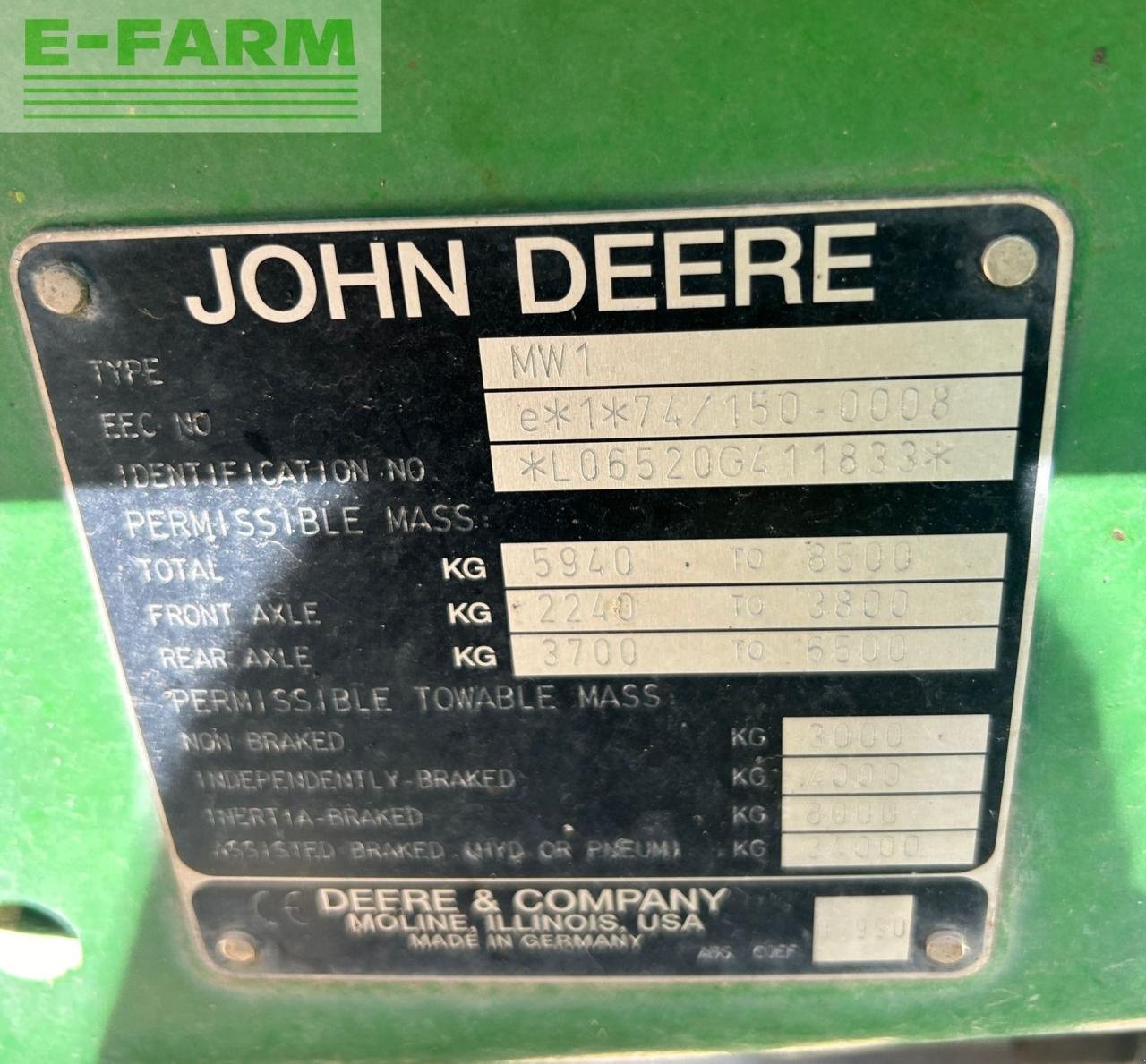 Traktor of the type John Deere 6520, Gebrauchtmaschine in Hamburg (Picture 9)