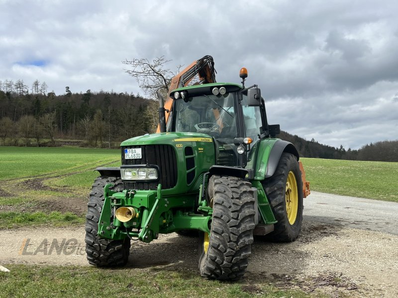 Traktor des Typs John Deere 6830 Premium Gödde Mähausleger Herder Mulag Dücker, Gebrauchtmaschine in Heiligenstadt
