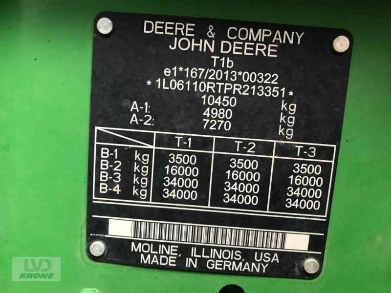 Traktor του τύπου John Deere 6R 110, Gebrauchtmaschine σε Spelle (Φωτογραφία 13)