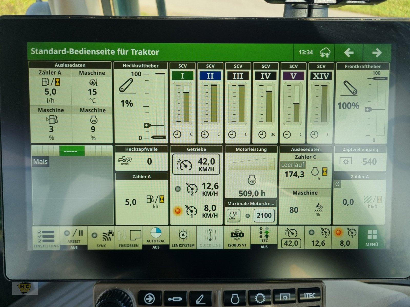 Traktor des Typs John Deere 6R 185 Pro G5 AutoTrac b3, Gebrauchtmaschine in Willanzheim (Bild 13)