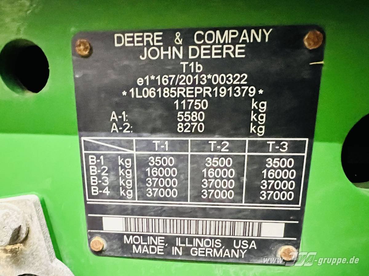 Traktor typu John Deere 6R 185, Gebrauchtmaschine w Sülzetal OT Altenweddingen (Zdjęcie 17)