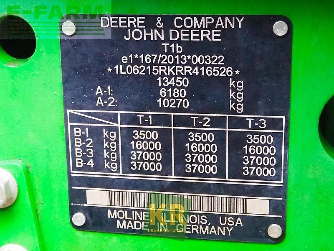 Traktor van het type John Deere 6r 215 #779271, Gebrauchtmaschine in STEENBERGEN (Foto 14)