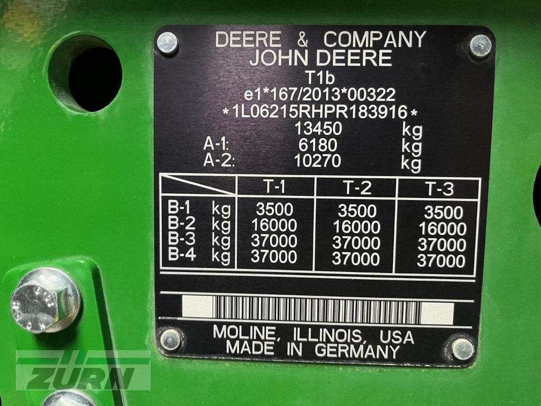 Traktor des Typs John Deere 6R 215, Gebrauchtmaschine in Kanzach (Bild 30)