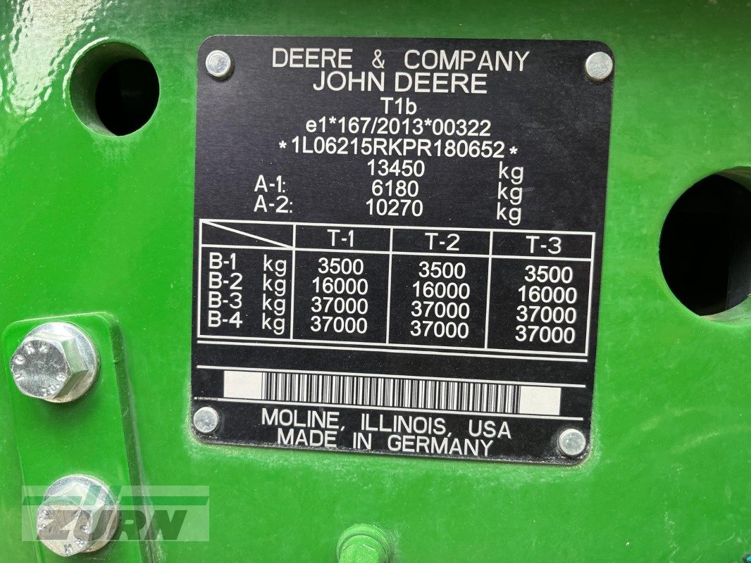 Traktor типа John Deere 6R 215, Gebrauchtmaschine в Kanzach (Фотография 30)