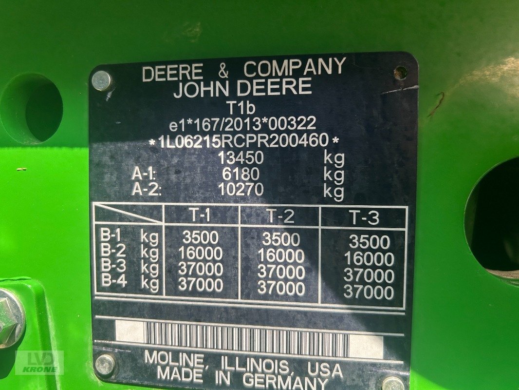 Traktor typu John Deere 6R 215, Gebrauchtmaschine v Groß Munzel (Obrázek 12)