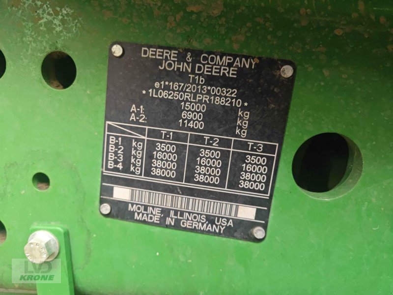 Traktor a típus John Deere 6R 250, Gebrauchtmaschine ekkor: Spelle (Kép 14)
