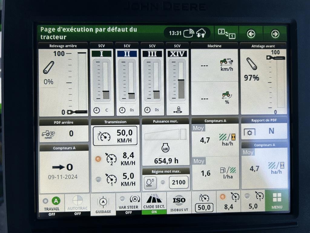Traktor des Typs John Deere 6R130 Den nyeste 6R model!!! StarFire 6000 antenne. Sektionskontrol. GPS. AutoTrac. CommandArm. Frontlift., Gebrauchtmaschine in Kolding (Bild 19)