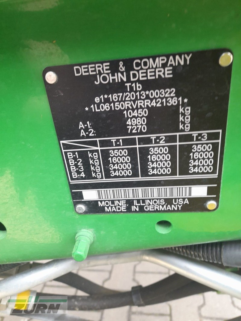 Traktor типа John Deere 6R150 / 6R 150, Gebrauchtmaschine в Giebelstadt-Euerhausen (Фотография 10)