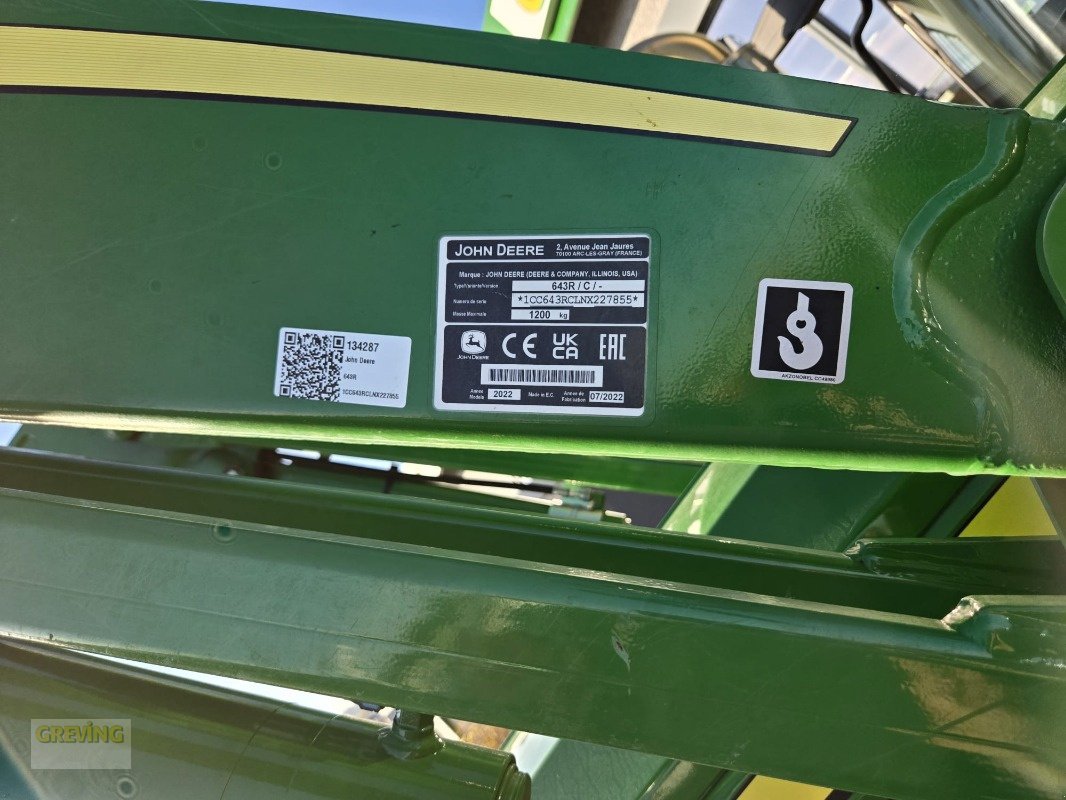 Traktor a típus John Deere 6R155 inkl. John Deere 643R *Garantieverlängerung*, Gebrauchtmaschine ekkor: Polch (Kép 14)