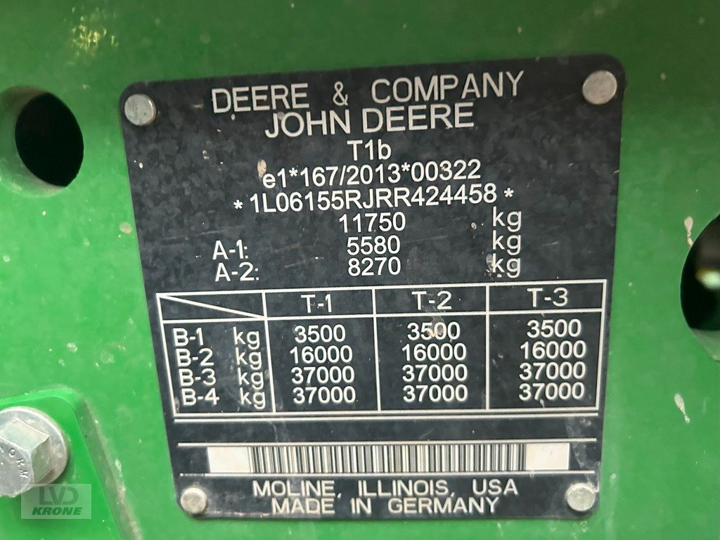 Traktor des Typs John Deere 6R155, Gebrauchtmaschine in Groß Munzel (Bild 12)