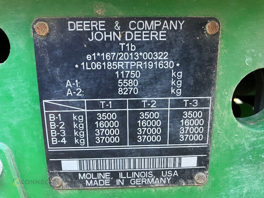 Traktor Türe ait John Deere 6R185, Gebrauchtmaschine içinde Sonnewalde (resim 8)