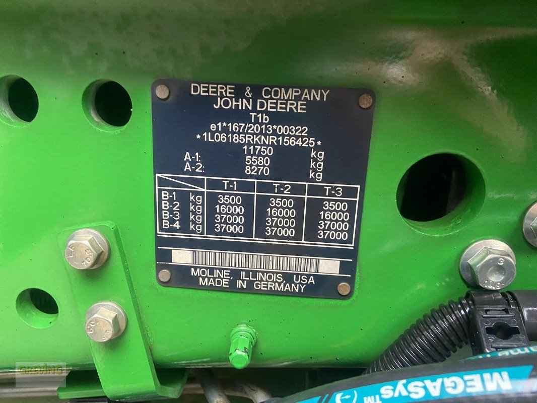 Traktor Türe ait John Deere 6R185, Gebrauchtmaschine içinde Ahaus (resim 15)