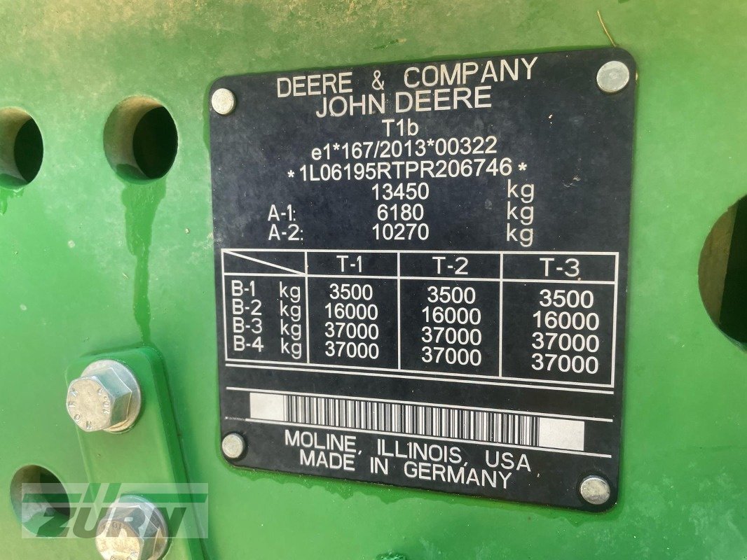 Traktor типа John Deere 6R195 / 6R 195, Gebrauchtmaschine в Schöntal-Westernhausen (Фотография 10)