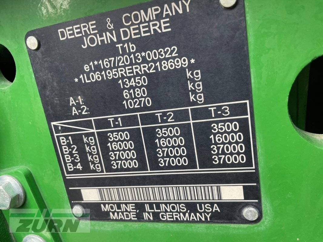 Traktor of the type John Deere 6R195 / 6R 195, Gebrauchtmaschine in Merklingen (Picture 22)