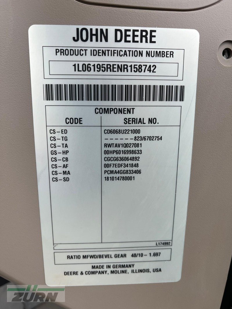 Traktor typu John Deere 6R195, Gebrauchtmaschine v Kanzach (Obrázek 31)