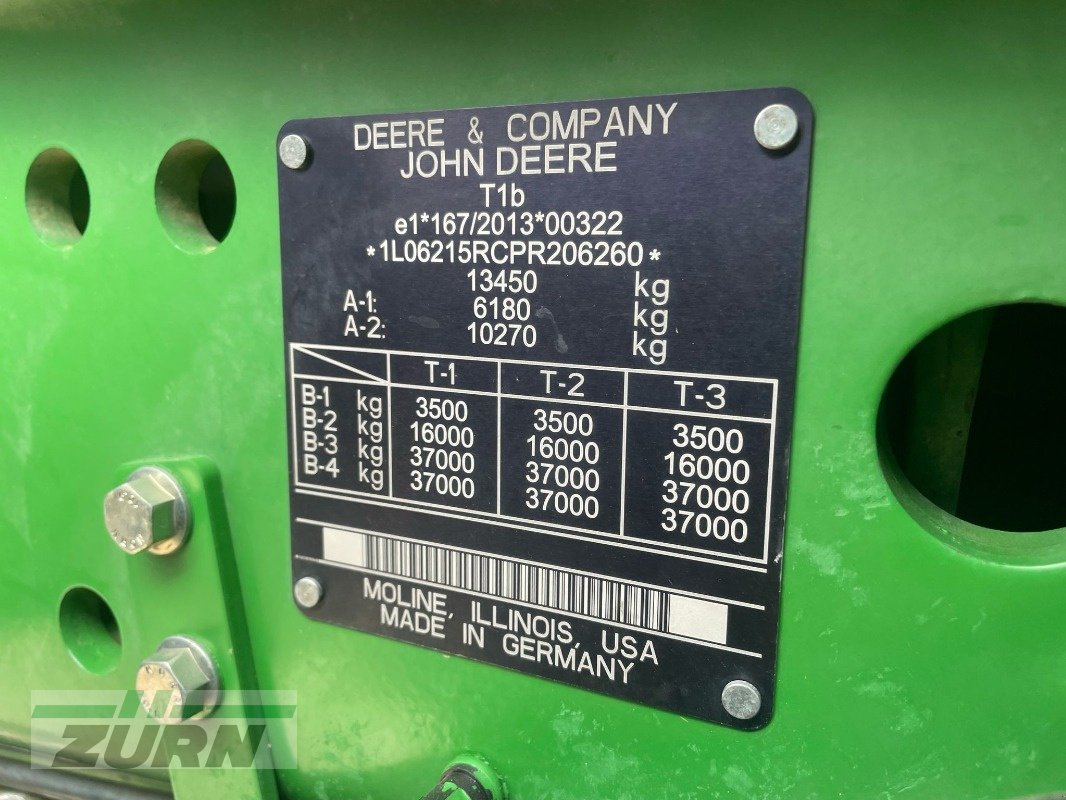 Traktor typu John Deere 6R215 / 6R 215, Gebrauchtmaschine v Schöntal-Westernhausen (Obrázek 11)