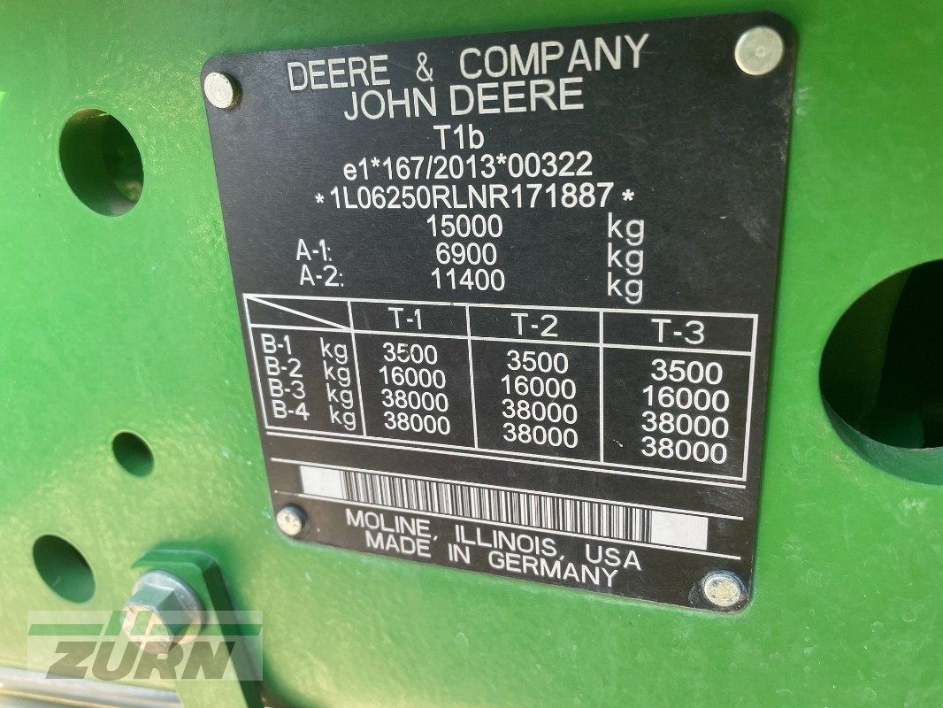 Traktor Türe ait John Deere 6R250 / 6R 250, Neumaschine içinde Schöntal-Westernhausen (resim 7)