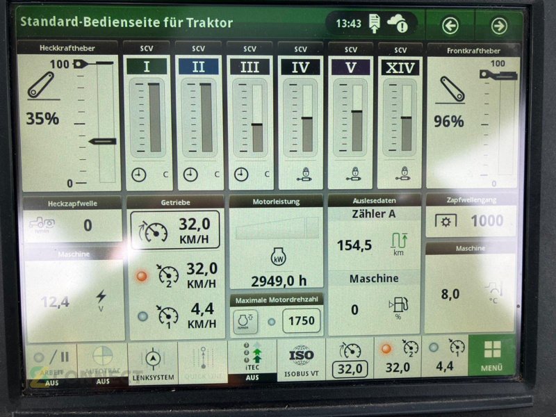 Traktor del tipo John Deere 6R250 mit FKH/ FZW/ CommandPro/..., Gebrauchtmaschine In Jahnatal (Immagine 10)
