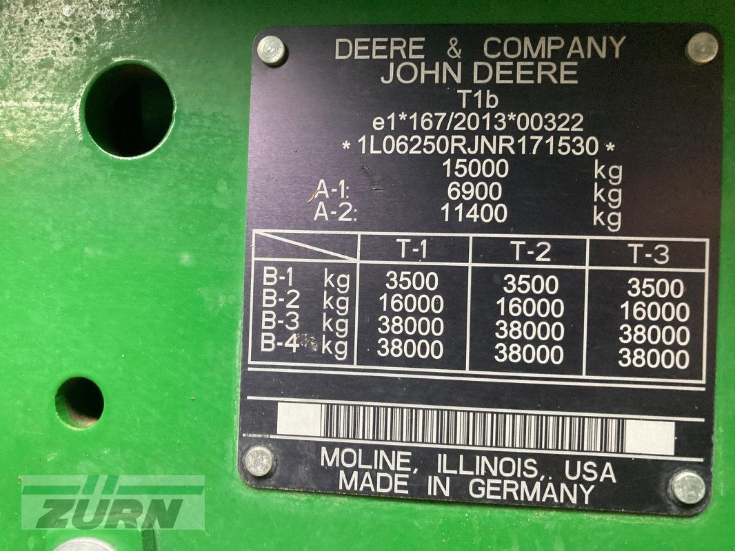 Traktor des Typs John Deere 6R250, Neumaschine in Kanzach (Bild 29)