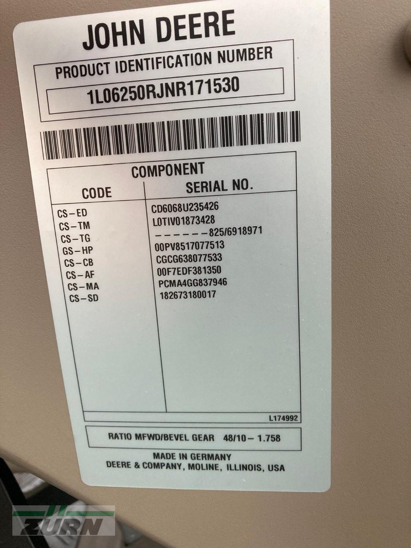 Traktor des Typs John Deere 6R250, Neumaschine in Kanzach (Bild 30)