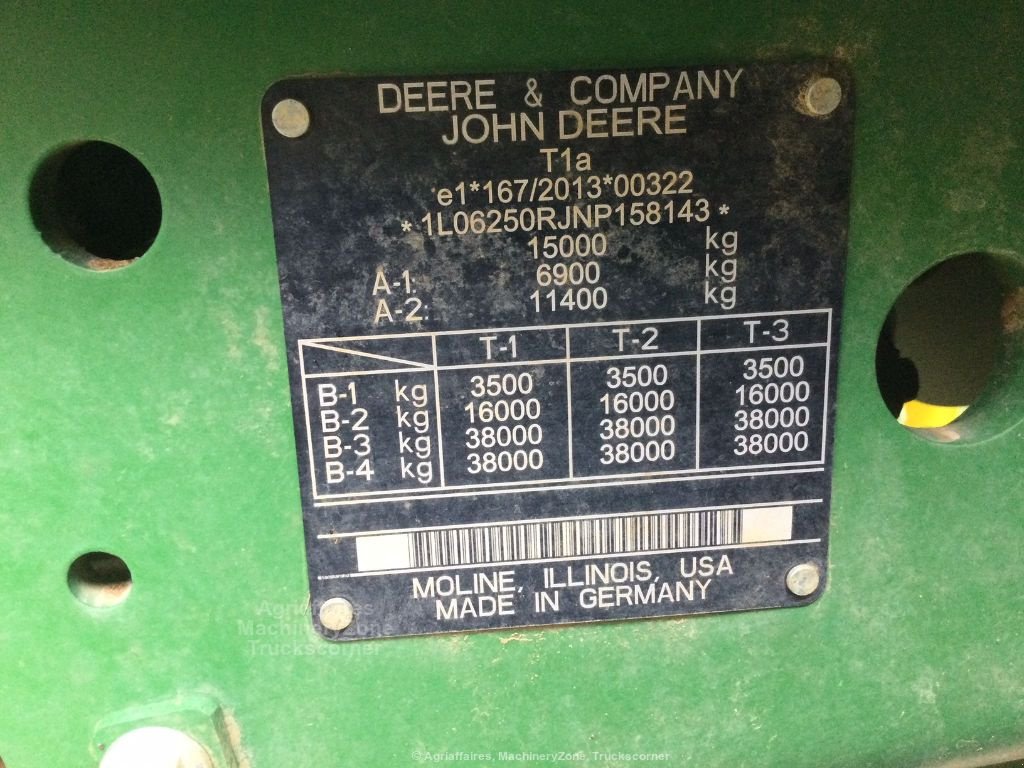 Traktor van het type John Deere 6R250, Gebrauchtmaschine in azerailles (Foto 10)
