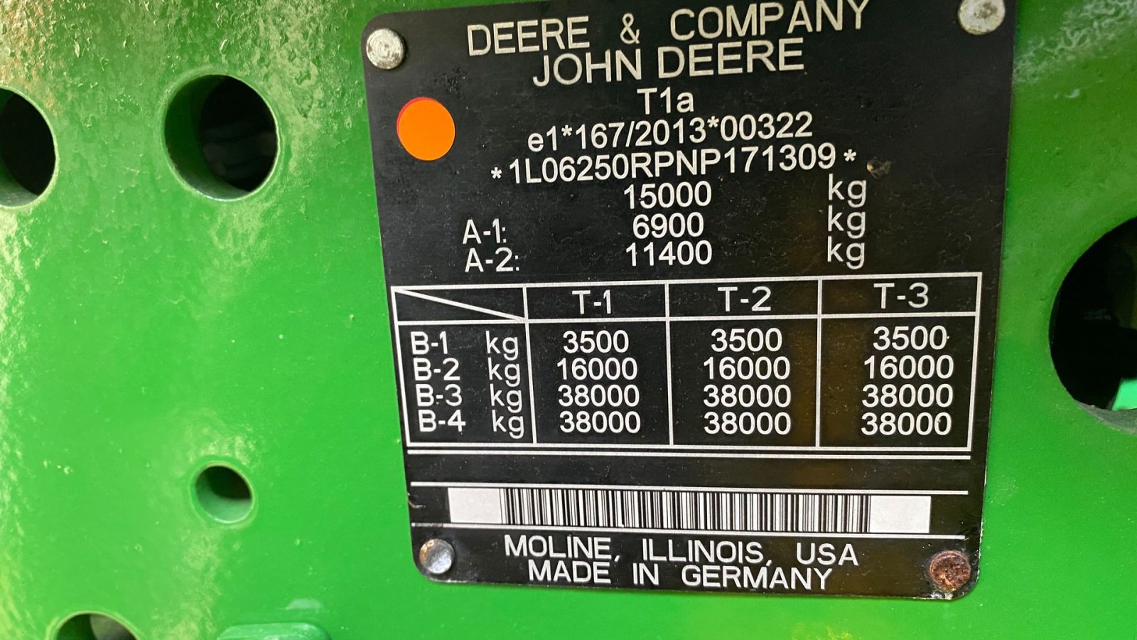 Traktor des Typs John Deere 6R250, Gebrauchtmaschine in Bredsten (Bild 6)
