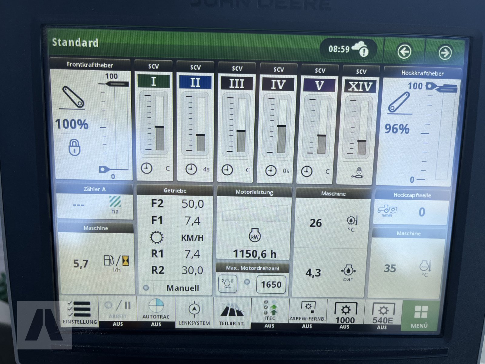 Traktor typu John Deere 6R250, Gebrauchtmaschine v Tettenweis I Karpfham (Obrázek 10)