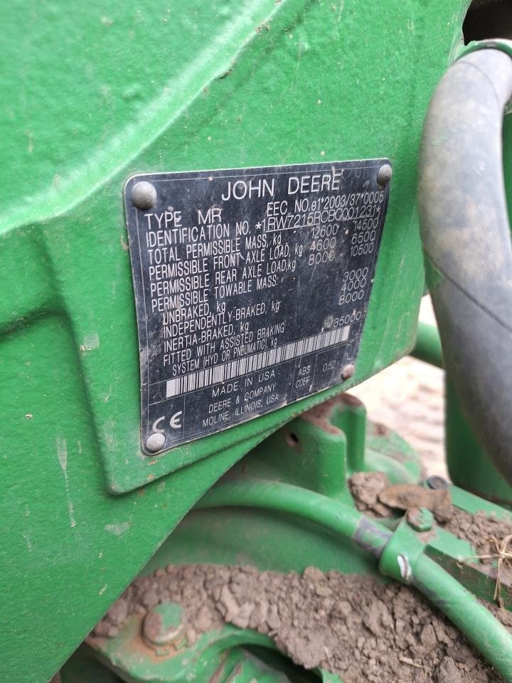 Traktor Türe ait John Deere 7215R, Gebrauchtmaschine içinde Maribo (resim 5)