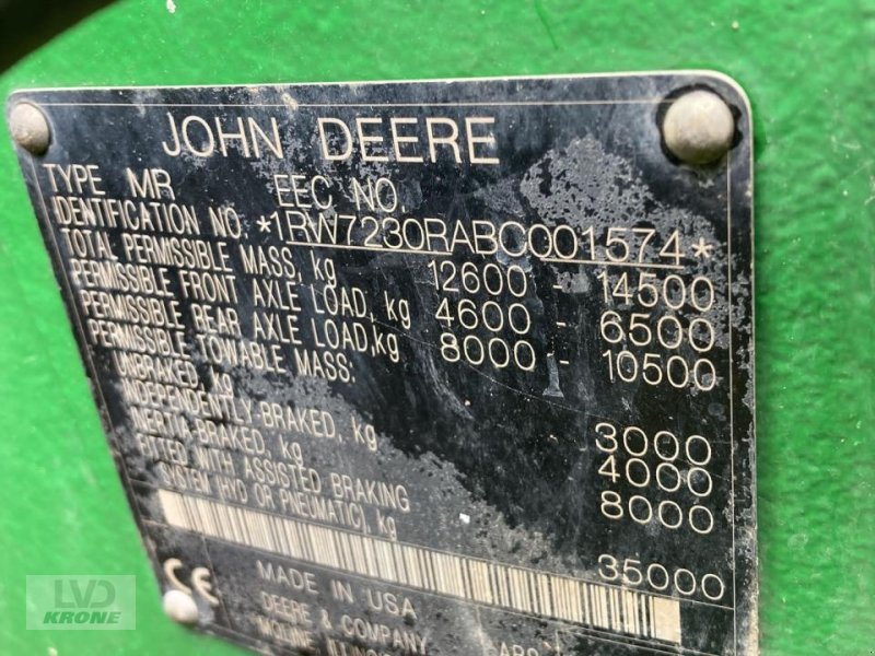 Traktor типа John Deere 7230R, Gebrauchtmaschine в Spelle (Фотография 14)