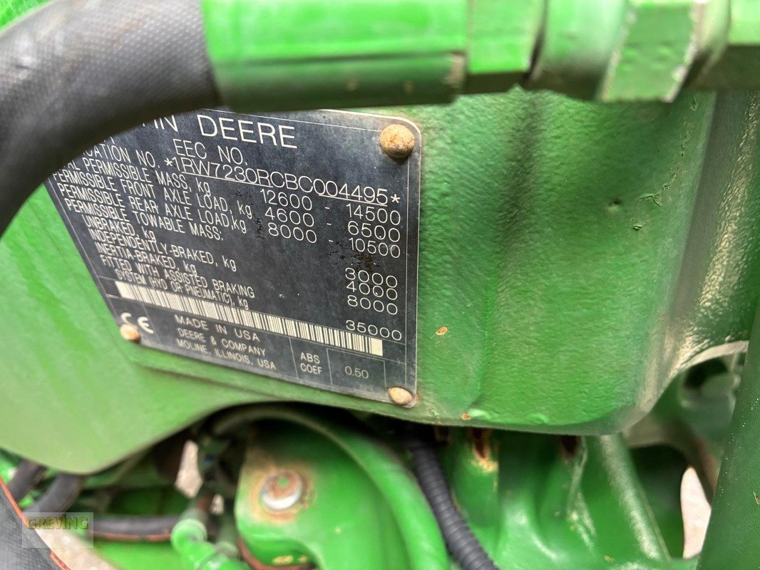 Traktor typu John Deere 7230R, Gebrauchtmaschine w Ahaus (Zdjęcie 15)