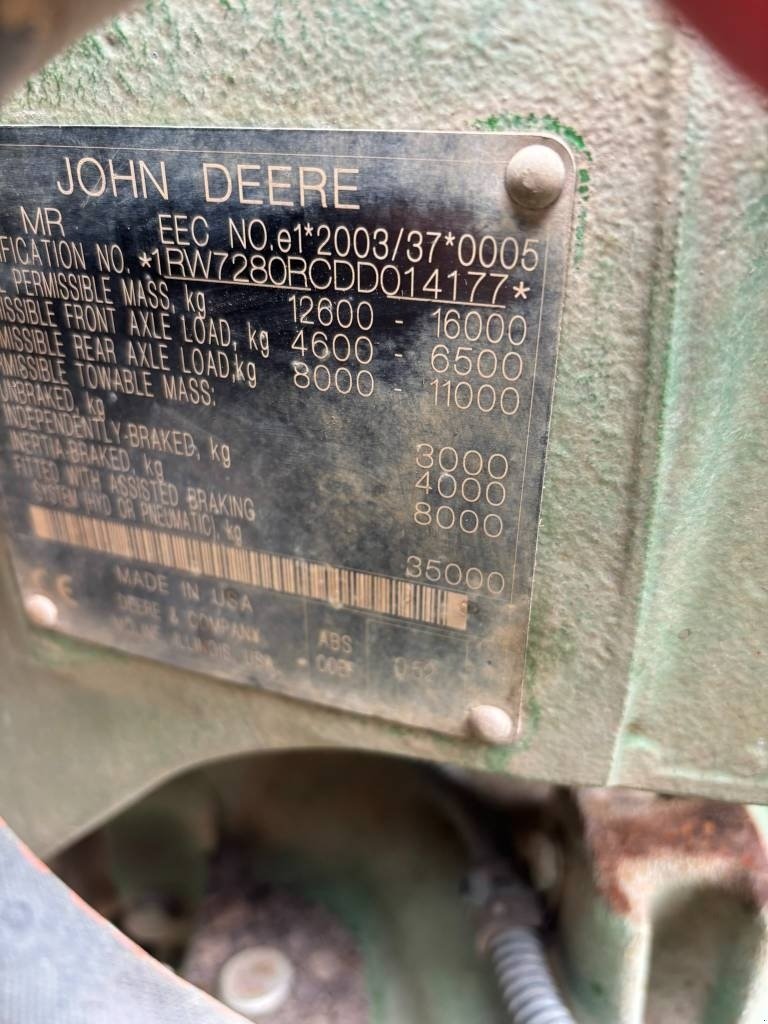 Traktor typu John Deere 7280 R, Gebrauchtmaschine v Ribe (Obrázek 21)