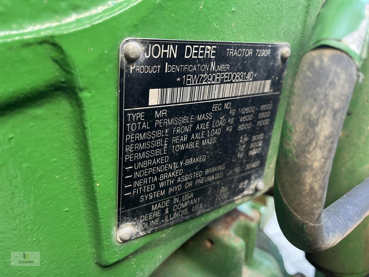 Traktor Türe ait John Deere 7290 R, Gebrauchtmaschine içinde Neuhof - Dorfborn (resim 11)