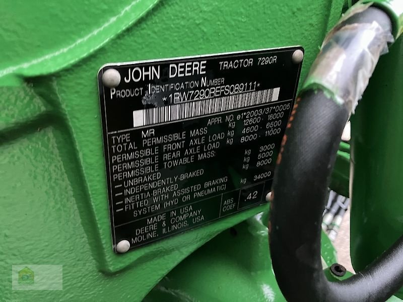 Traktor типа John Deere 7290R *E23*, Gebrauchtmaschine в Salsitz (Фотография 16)