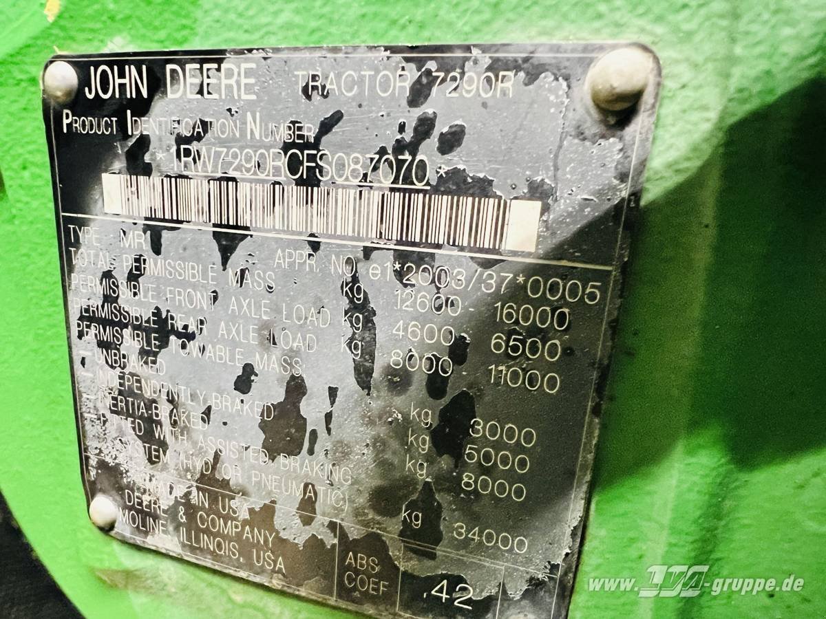Traktor typu John Deere 7290R E23 PowerShift, Gebrauchtmaschine v Sülzetal OT Altenweddingen (Obrázok 20)
