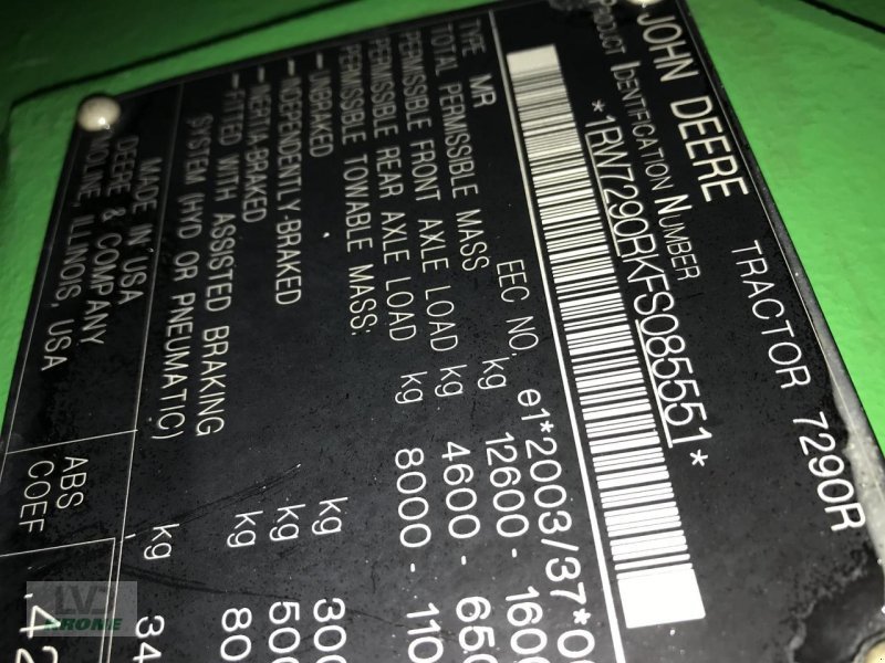 Traktor типа John Deere 7290R, Gebrauchtmaschine в Spelle (Фотография 12)
