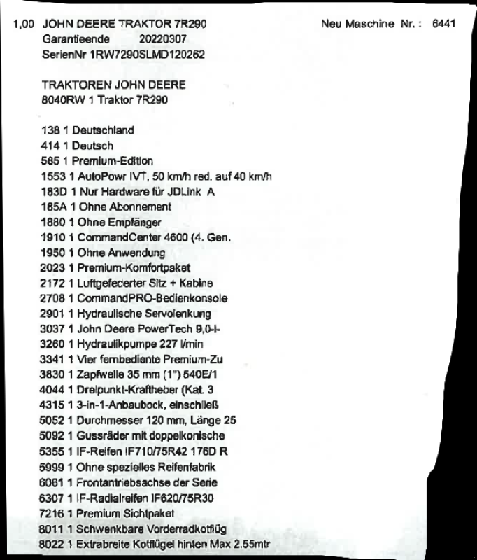 Traktor des Typs John Deere 7290R, Gebrauchtmaschine in Schwalmtal (Bild 2)