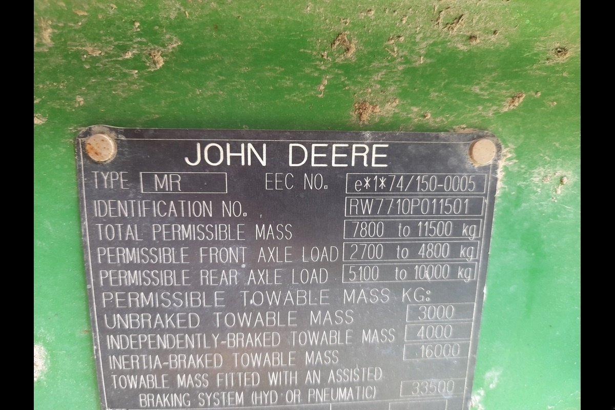 Traktor типа John Deere 7710, Gebrauchtmaschine в Viborg (Фотография 6)