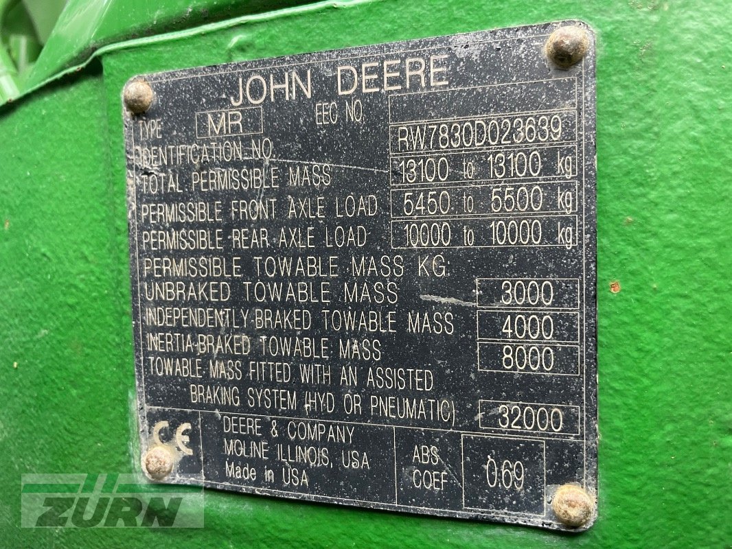 Traktor του τύπου John Deere 7830 Motor Neu !!, Gebrauchtmaschine σε Aalen-Attenhofen (Φωτογραφία 15)