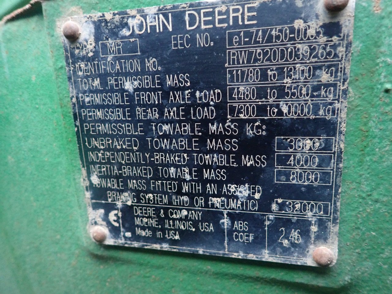 Traktor Türe ait John Deere 7920, Gebrauchtmaschine içinde Viborg (resim 7)