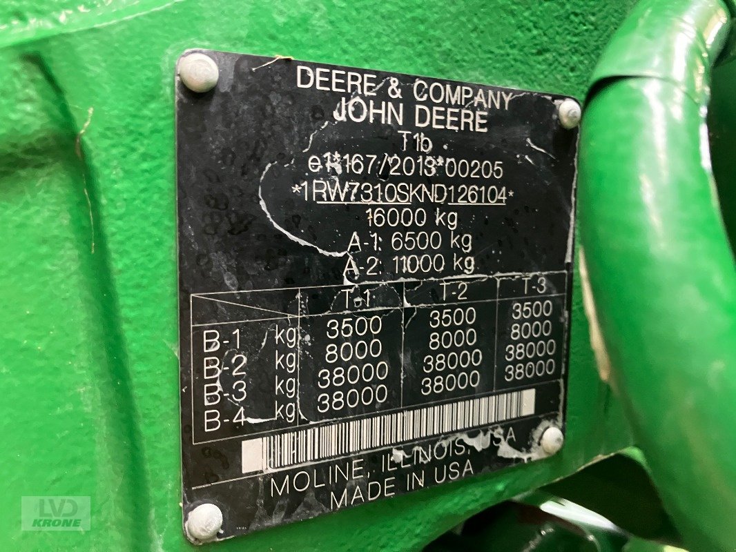 Traktor za tip John Deere 7R 310, Gebrauchtmaschine u Spelle (Slika 17)