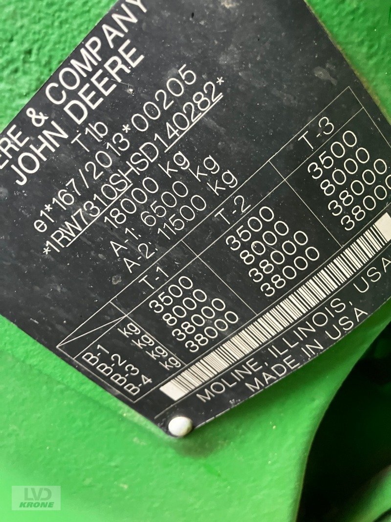 Traktor του τύπου John Deere 7R 310, Gebrauchtmaschine σε Alt-Mölln (Φωτογραφία 11)