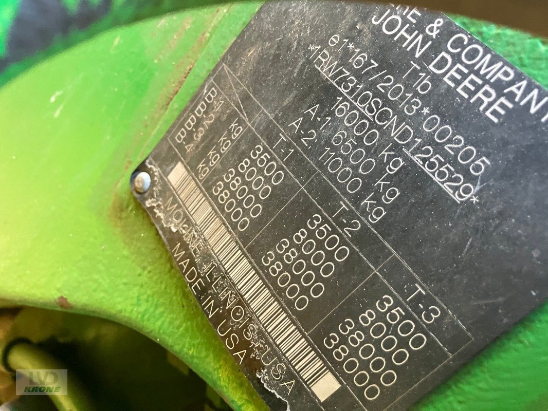 Traktor Türe ait John Deere 7R 310, Gebrauchtmaschine içinde Alt-Mölln (resim 16)