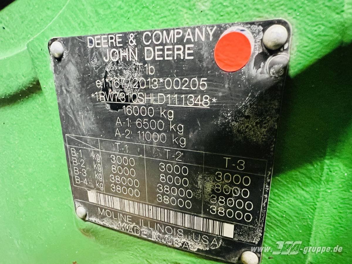 Traktor типа John Deere 7R 310, Gebrauchtmaschine в Sülzetal OT Altenweddingen (Фотография 16)
