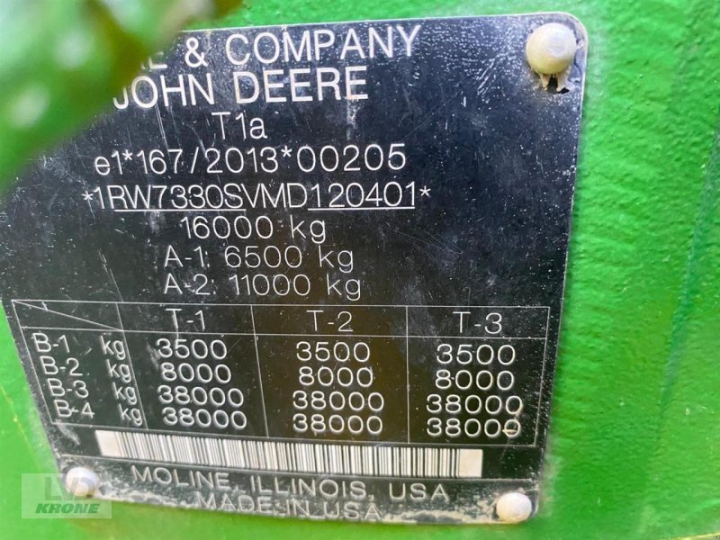 Traktor of the type John Deere 7R 330, Gebrauchtmaschine in Spelle (Picture 9)
