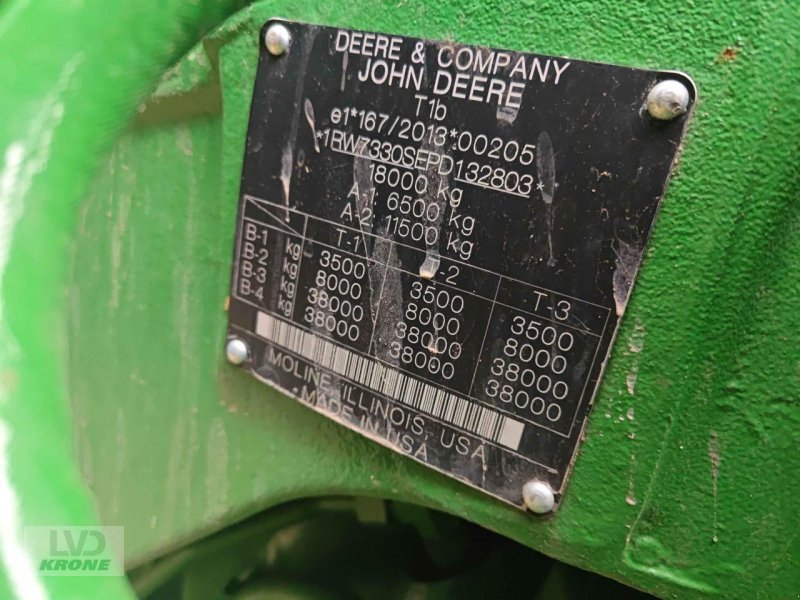 Traktor типа John Deere 7R 330, Gebrauchtmaschine в Spelle (Фотография 12)