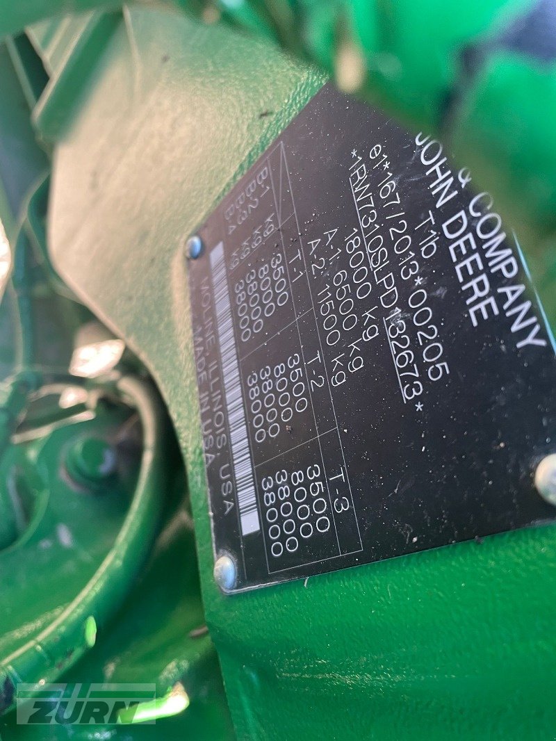 Traktor za tip John Deere 7R310 Garantie b. 14.02.27, Gebrauchtmaschine u Schöntal-Westernhausen (Slika 8)