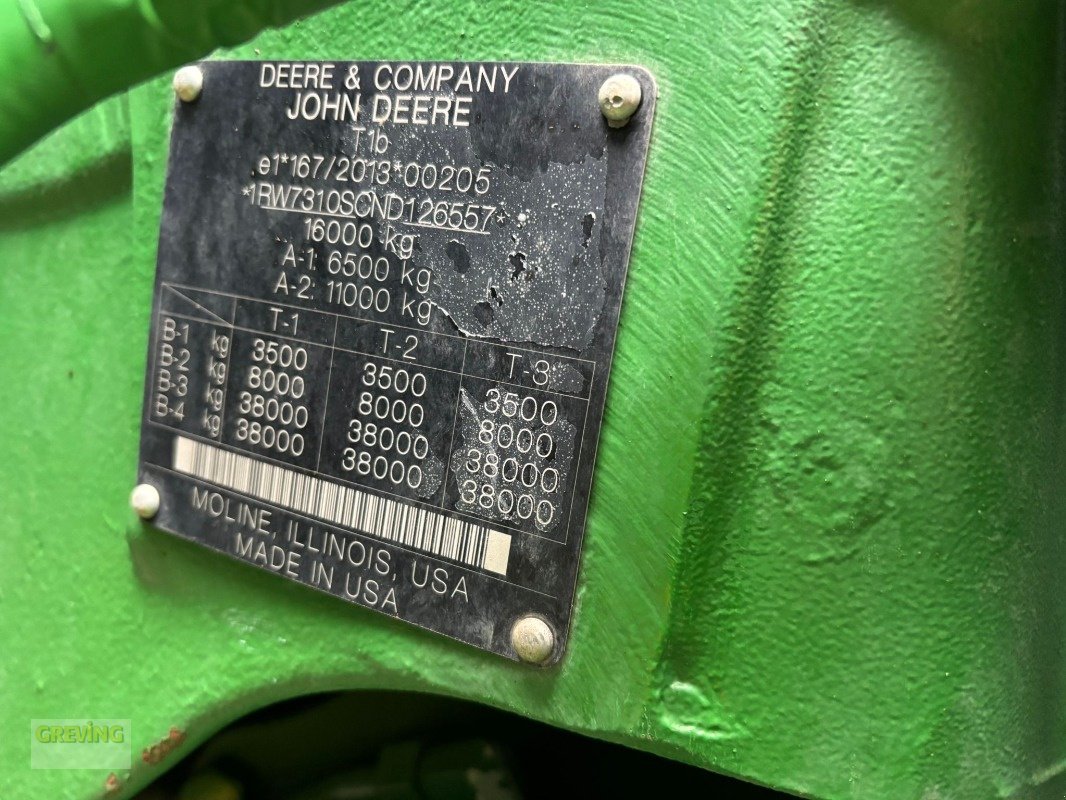 Traktor типа John Deere 7R310 *Garantieverlängerung*, Gebrauchtmaschine в Ahaus (Фотография 17)