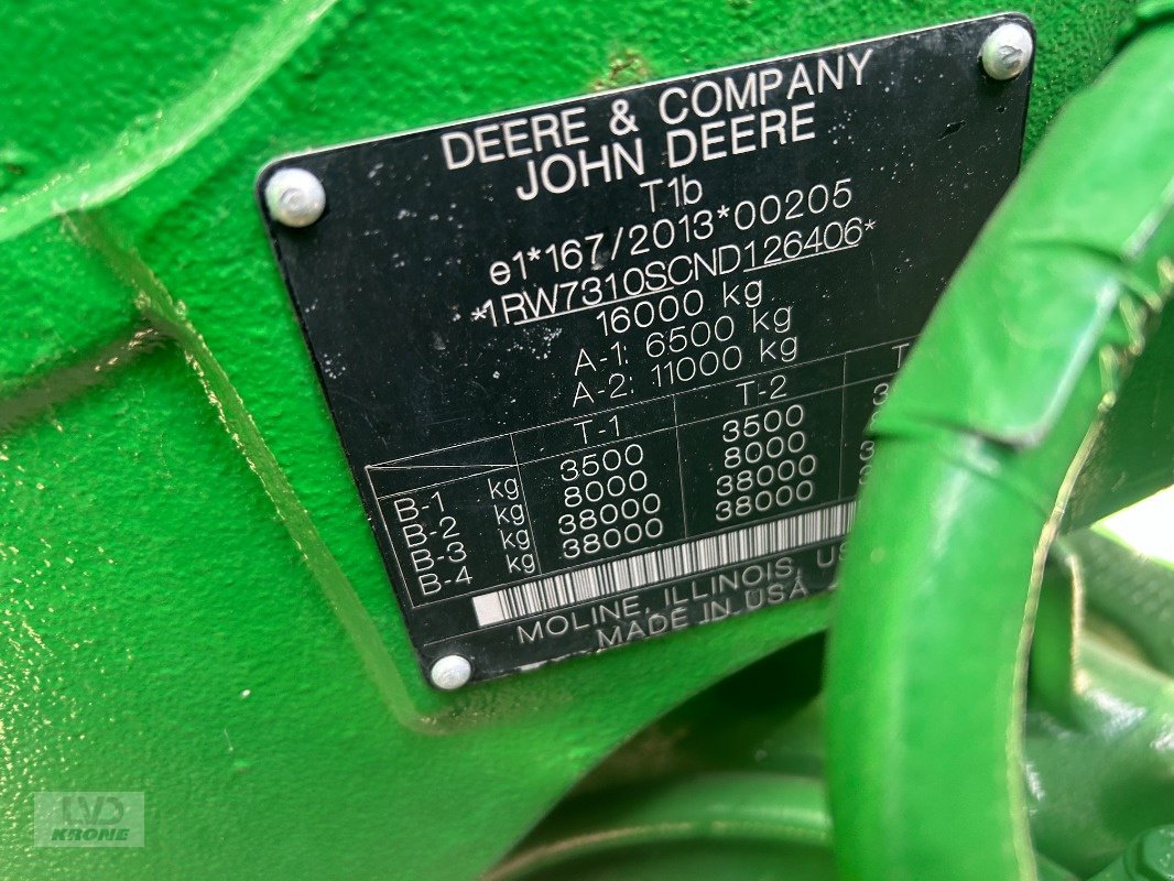 Traktor typu John Deere 7R310, Gebrauchtmaschine v Groß Munzel (Obrázek 12)