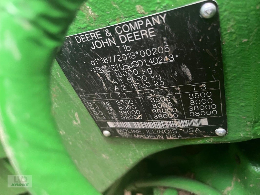 Traktor a típus John Deere 7R310, Gebrauchtmaschine ekkor: Barsinghausen OT Groß Munzel (Kép 13)