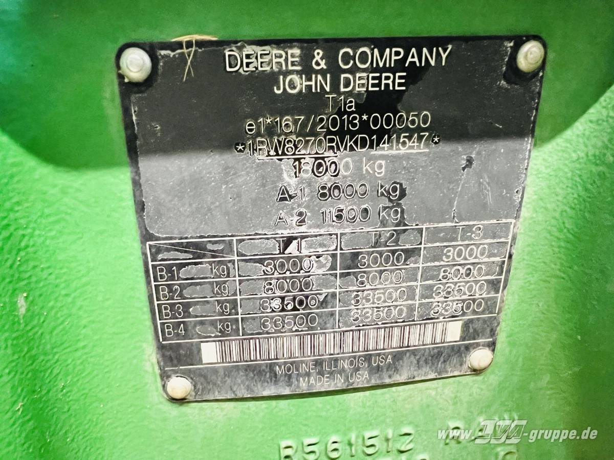 Traktor van het type John Deere 8270R, Gebrauchtmaschine in Sülzetal OT Altenweddingen (Foto 14)